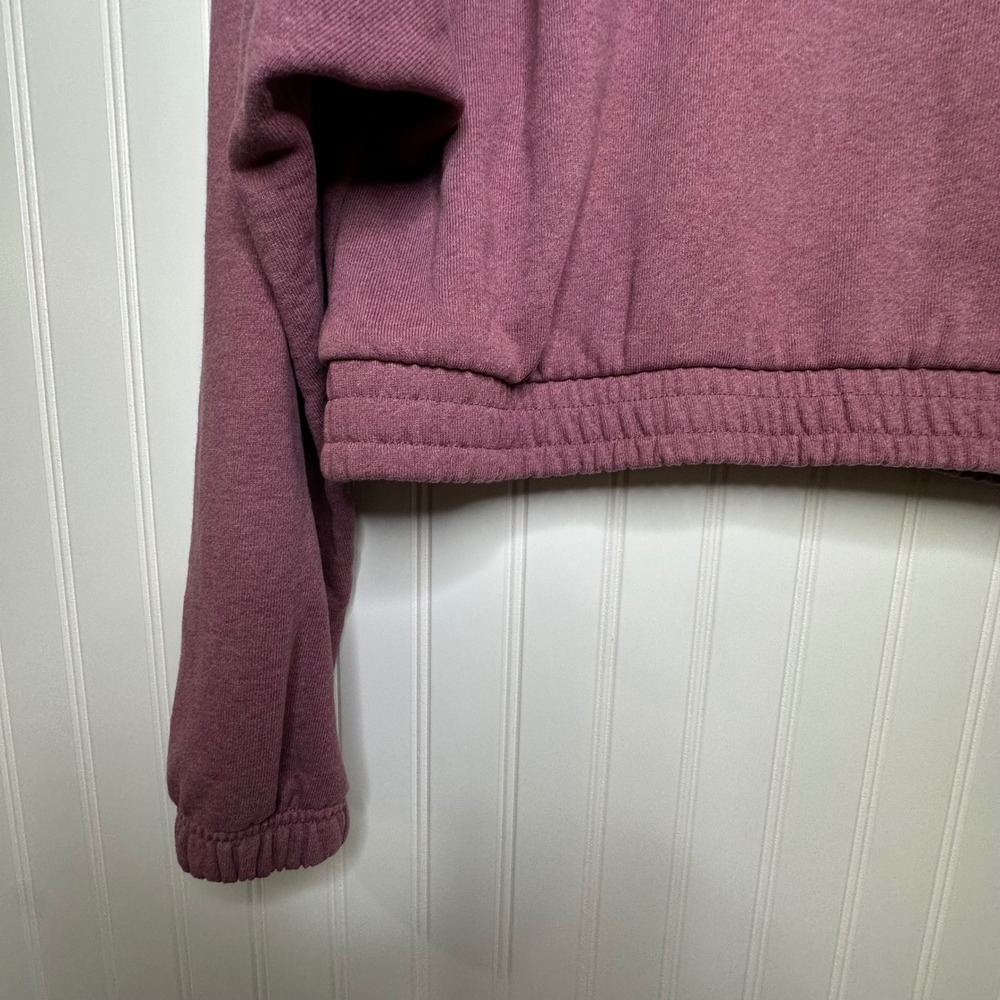 Jordan Flight Fleece Hoodie Womens XS Purple Mauve Cropped Loose Fit DD6998-533 - Picture 9 of 11